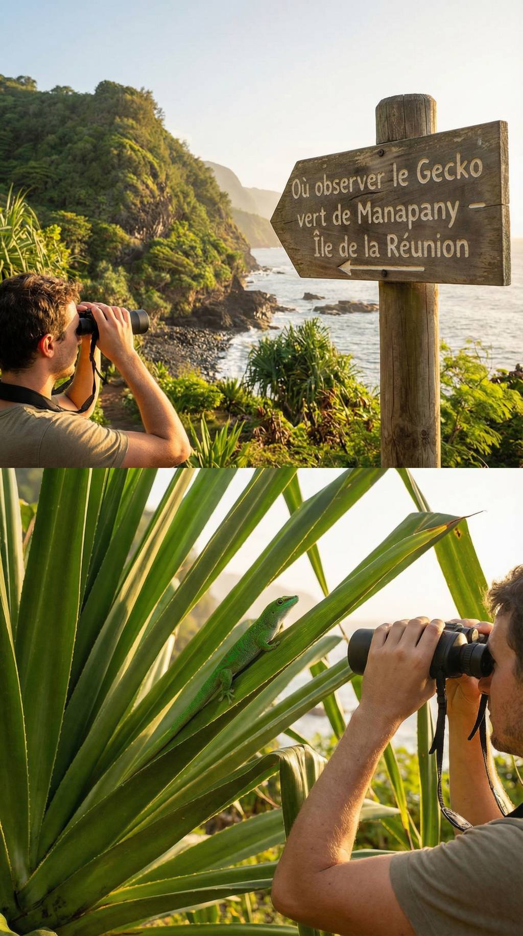 Gecko vert de Manapany : où l’observer à la Réunion